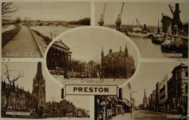 Vintage postcard of Preston