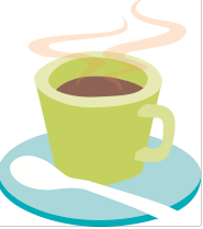drawing of a coffee cup with steam