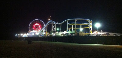 Santa Monica Pier at night