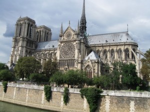 Notre Dame Cathedral Paris, from the Seine river