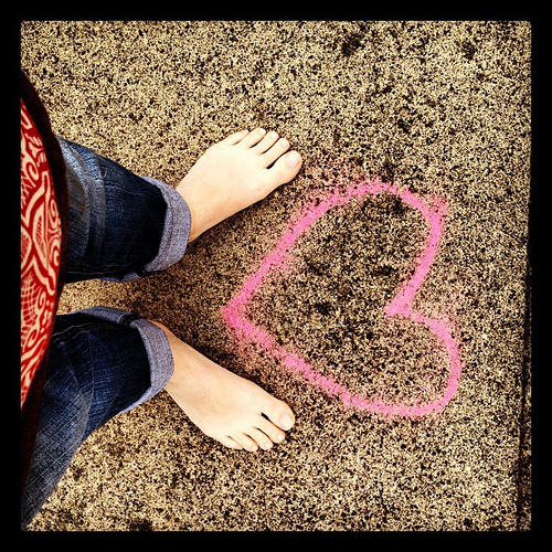 Sidewalk heart