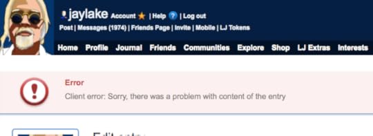 LiveJournal Error Message