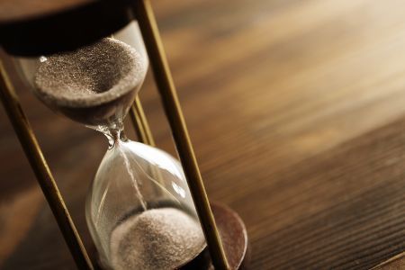 Hourglass measuring time