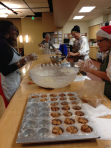 Women of the DWC bake for their coffeeshop