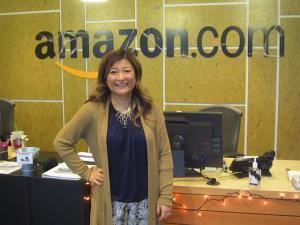 Kailin Gow at Amazon Headquarters in Seattle for Lunch