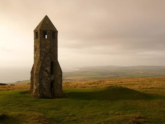 The lighthouse tower, all that remains of the 14th century St. Catherine's Oratory. Image Copyright Chris Downer and licensed for reuse under this Creative Commons Licence