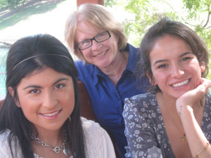 Our daughters, Marla and Janice, with me in the background.