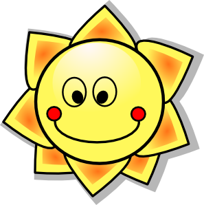 Smiling Cartoon Sun Clip Art