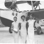 Three Chinese beauties and the Douglas Dolphin, October 1934