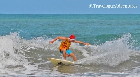 Santa Surfer Costa Rica Picture