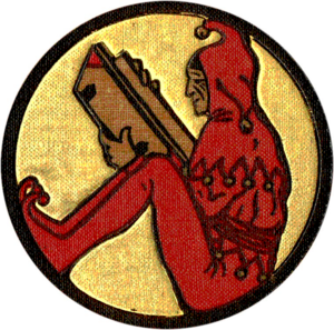 Jester reading a book (png version with transp...