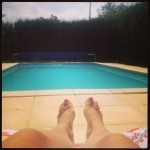 Hanging by the pool