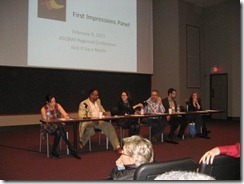 First Pages Panel (Tamra Tuller, E. B. Lewis, Erzsi Deak, Rubin Pfeffer, John Cusick, Kathy Landwher)