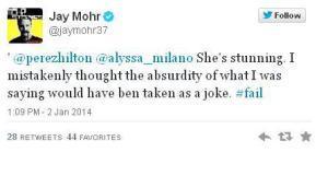 Funny, the second it becomes a 'joke' is when you realize no one one is laughing. 