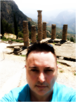 Anthon St Maarten Psychic Medium consults the Oracle of Dephi at the Temple of Apollo, Greece