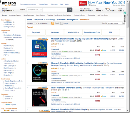 DepartmentForSharePointBooks