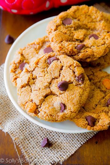 5 Ingredient Flourless Almond Butter Chocolate Chip Cookies - gluten free, simple, quick!