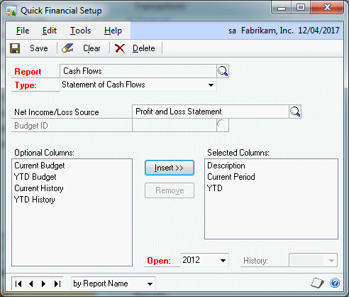 Quick Financial Setup