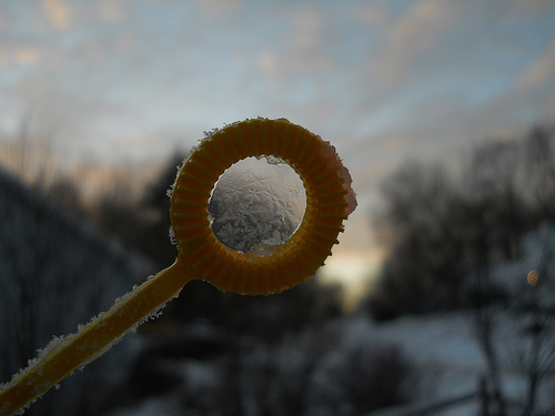 hazards of blowing bubbles in the deep cold