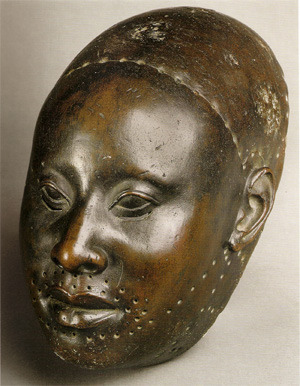 Yoruba bronze head from the city of Ife, 12 ce...