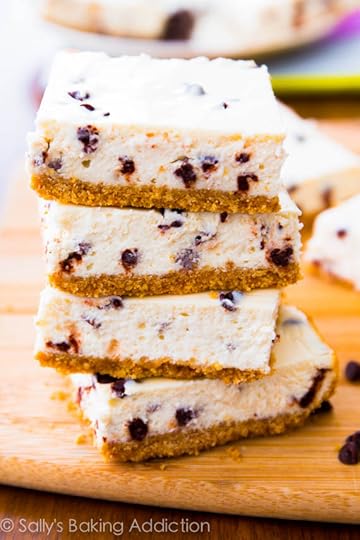 Skinny Chocolate Chip Cheesecake Bars - you won't even know they're light! Only 128 calories each! 