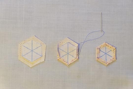 Hexi Patchwork Fabric Coaster Made Peachy