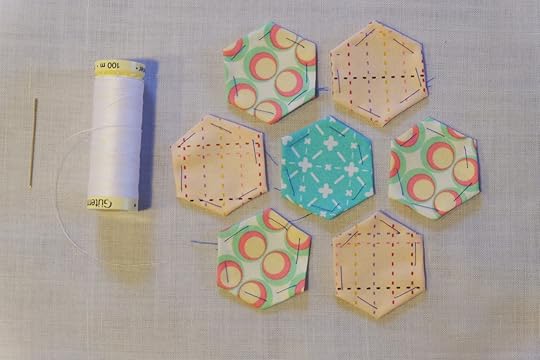 Hexi Patchwork Fabric Coaster Made Peachy