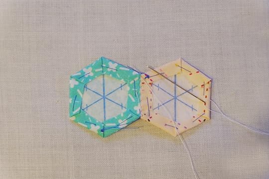 Hexi Patchwork Fabric Coaster Made Peachy