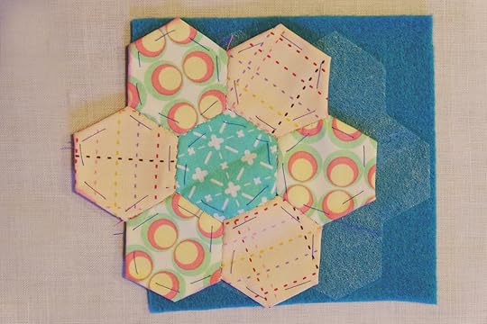 Hexi Patchwork Fabric Coaster Made Peachy