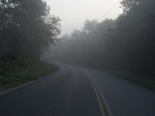 misty road