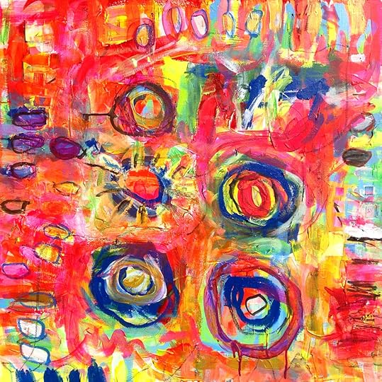 Suns, acrylic on canvas, 2012, 60 x 60 inch