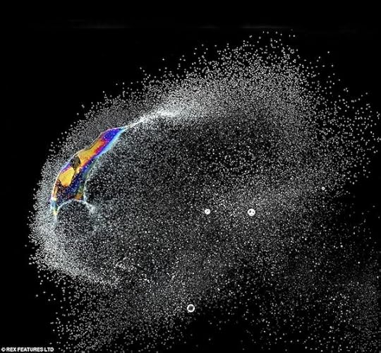 Soap bubble bursting
