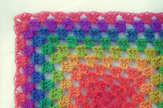 Blocking a Granny Square Made Peachy