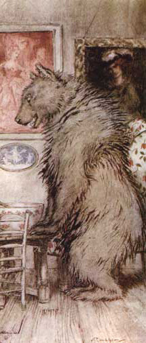 A detail from Arthur Rackham's Goldilocks illustrations