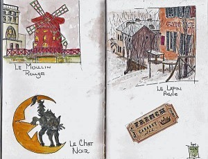 Cabaret page, sketched at Musee de la Civilisation