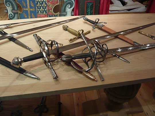 A selection of replica weapons at the Globe Museum. Photo: Anne Lyle
