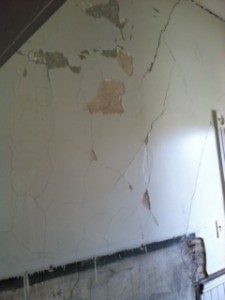 plaster on wall