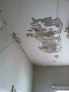 plaster on ceiling