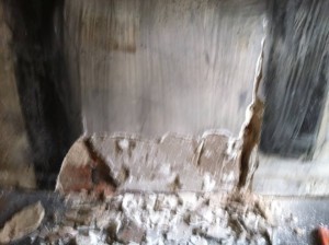 bricked in