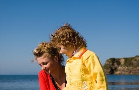 Mom and child having fun