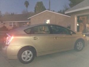 Here's the car she drove for her test. I call her Goldie. (I know...I have zero imagination.)