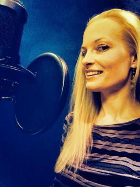 Getting cozy with the mic. I could get used to this!