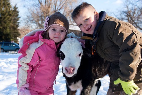 Colin and Chloe with Buttercup