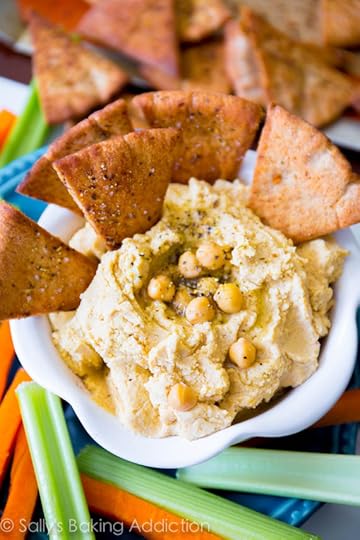 Homemade Hummus with Crunchy Spiced Pita Chips. This is my favorite (super simple) homemade hummus recipe, you will make it time and time again!