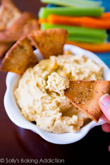 Homemade Hummus with Crunchy Spiced Pita Chips. This is my favorite (super simple) homemade hummus recipe, you will make it time and time again!
