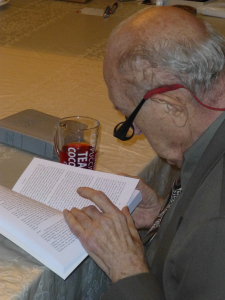 Joe Absorbed in his book The Altered I
