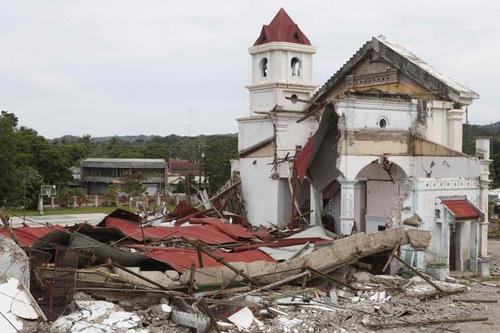 St. Michaels after the earthquake. Photo by Erik de Castro/Reuters