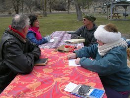 It was especially cold for this workshop in Burns!