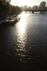 The Yarra looking shiny instead of mud brown