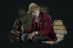 Colonel on bench